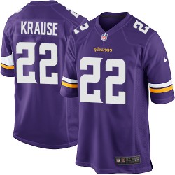Youth Paul Krause Minnesota Vikings Nike Elite Purple Home Jersey