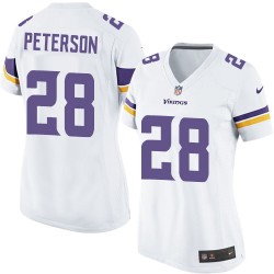 Women's Adrian Peterson Minnesota Vikings Nike Limited White Road Jersey