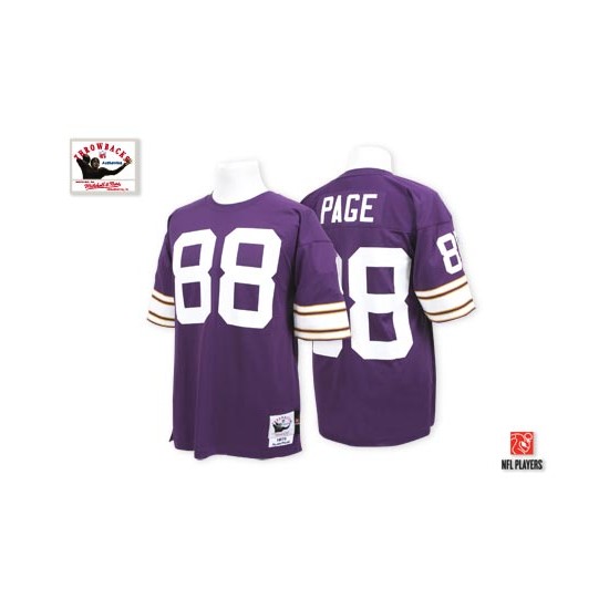 Alan Page Minnesota Vikings Mitchell and Ness Authentic Purple Home Throwback Jersey