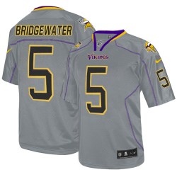 Teddy Bridgewater Minnesota Vikings Nike Elite Lights Out Grey Jersey