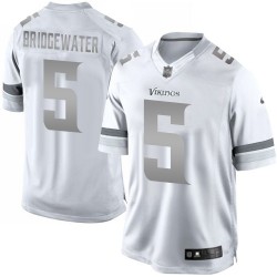 Teddy Bridgewater Minnesota Vikings Nike Elite White Platinum Jersey