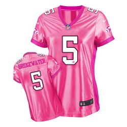 Women's Teddy Bridgewater Minnesota Vikings Nike Elite Pink New Be Luv'd Jersey
