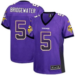 Women's Teddy Bridgewater Minnesota Vikings Nike Elite Purple Drift Fashion Jersey