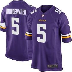 Youth Teddy Bridgewater Minnesota Vikings Nike Game Purple Home Jersey