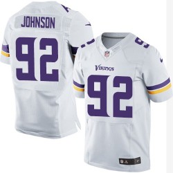 Tom Johnson Minnesota Vikings Nike Elite White Road Jersey