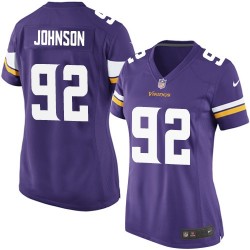 Women's Tom Johnson Minnesota Vikings Nike Game Purple Home Jersey