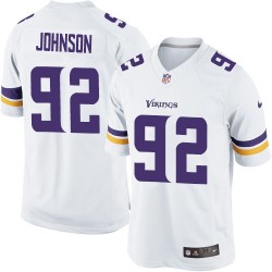 Youth Tom Johnson Minnesota Vikings Nike Limited White Road Jersey