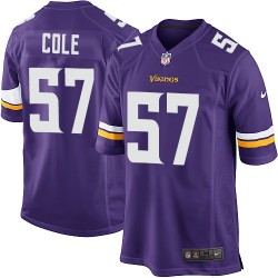 Audie Cole Minnesota Vikings Nike Game Purple Home Jersey