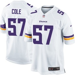 Audie Cole Minnesota Vikings Nike Game White Road Jersey
