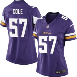 Women's Audie Cole Minnesota Vikings Nike Elite Purple Home Jersey