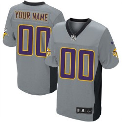 Nike Minnesota Vikings Men's Customized Elite Grey Shadow Jersey