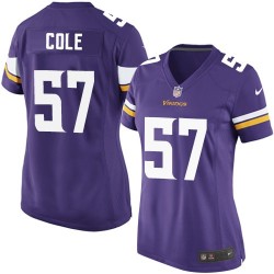 Women's Audie Cole Minnesota Vikings Nike Game Purple Home Jersey
