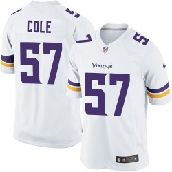 Youth Audie Cole Minnesota Vikings Nike Limited White Road Jersey