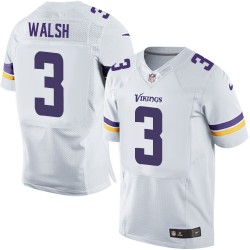 Blair Walsh Minnesota Vikings Nike Elite White Road Jersey