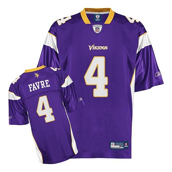 Brett Favre Minnesota Vikings Reebok Authentic Purple Home Throwback Jersey