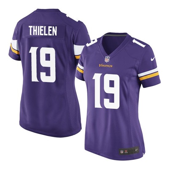 Women's Adam Thielen Minnesota Vikings Nike Game Purple Home Jersey