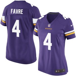 Women's Brett Favre Minnesota Vikings Nike Game Purple Home Jersey