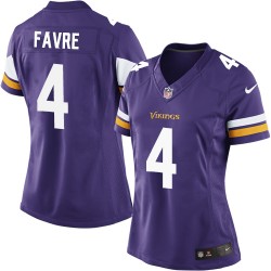 Women's Brett Favre Minnesota Vikings Nike Limited Purple Home Jersey
