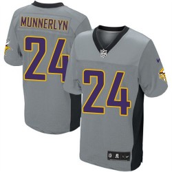 Captain Munnerlyn Minnesota Vikings Nike Elite Grey Shadow Jersey