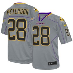 Adrian Peterson Minnesota Vikings Nike Elite Lights Out Grey Jersey
