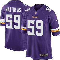 Casey Matthews Minnesota Vikings Nike Game Purple Home Jersey