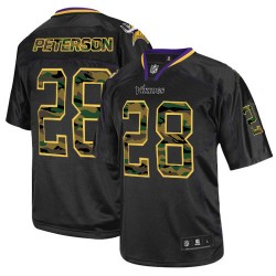 Adrian Peterson Minnesota Vikings Nike Elite Black Camo Fashion Jersey