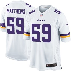 Casey Matthews Minnesota Vikings Nike Game White Road Jersey