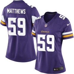 Women's Casey Matthews Minnesota Vikings Nike Elite Purple Home Jersey