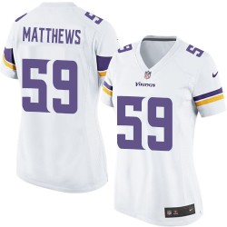 Women's Casey Matthews Minnesota Vikings Nike Elite White Road Jersey