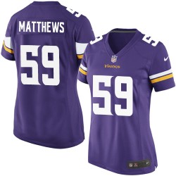 Women's Casey Matthews Minnesota Vikings Nike Game Purple Home Jersey