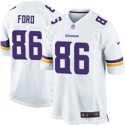 Chase Ford Minnesota Vikings Nike Game White Road Jersey