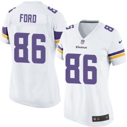 Women's Chase Ford Minnesota Vikings Nike Elite White Road Jersey