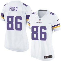 Women's Chase Ford Minnesota Vikings Nike Limited White Road Jersey