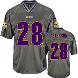 Adrian Peterson Minnesota Vikings Nike Elite Grey Vapor Jersey