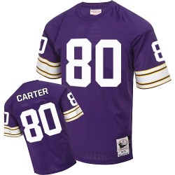 vikings cris carter minnesota ness mitchell authentic purple jersey throwback send friend
