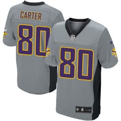 Cris Carter Minnesota Vikings Nike Elite Grey Shadow Jersey