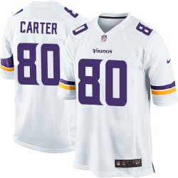 Cris Carter Minnesota Vikings Nike Game White Road Jersey