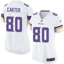 Women's Cris Carter Minnesota Vikings Nike Elite White Road Jersey