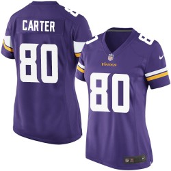 Women's Cris Carter Minnesota Vikings Nike Game Purple Home Jersey