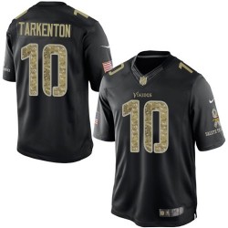 Fran Tarkenton Minnesota Vikings Nike Elite Black Salute to Service Jersey