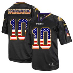 Fran Tarkenton Minnesota Vikings Nike Elite Black USA Flag Fashion Jersey