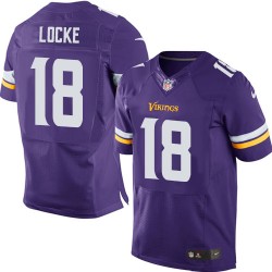 Jeff Locke Minnesota Vikings Nike Elite Purple Home Jersey