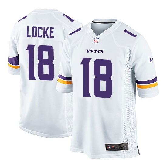 Youth Jeff Locke Minnesota Vikings Nike Elite White Road Jersey