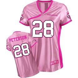 Women's Adrian Peterson Minnesota Vikings Nike Elite Pink Be Luv'd Jersey