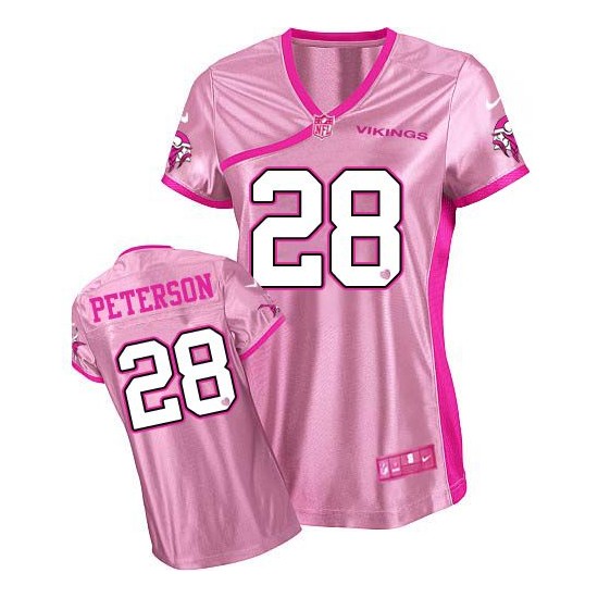 Women's Adrian Peterson Minnesota Vikings Nike Elite Pink Be Luv'd Jersey