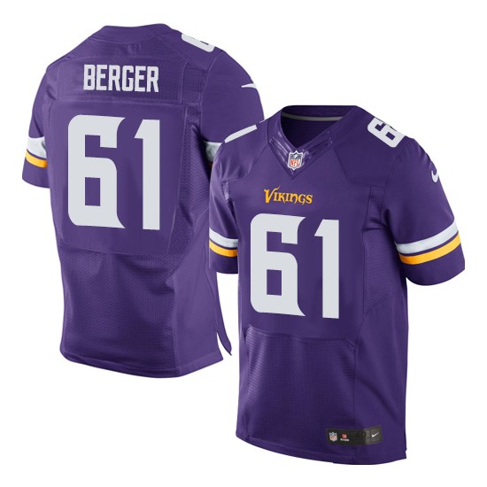 Joe Berger Minnesota Vikings Nike Elite Purple Home Jersey