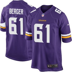Joe Berger Minnesota Vikings Nike Game Purple Home Jersey