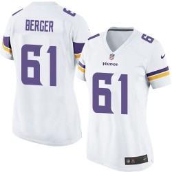 Women's Joe Berger Minnesota Vikings Nike Limited White Road Jersey
