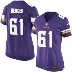Women's Joe Berger Minnesota Vikings Nike Game Purple Home Jersey