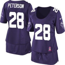 Women's Adrian Peterson Minnesota Vikings Nike Elite Purple Breast Cancer Awareness Jersey